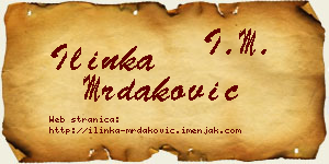 Ilinka Mrdaković vizit kartica